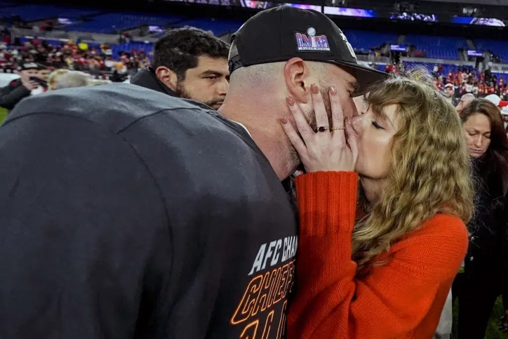 Taylor Swift and Travis Kelce's Sweet Victory Kiss Sparks Chiefs' Super Bowl 2024 Fever